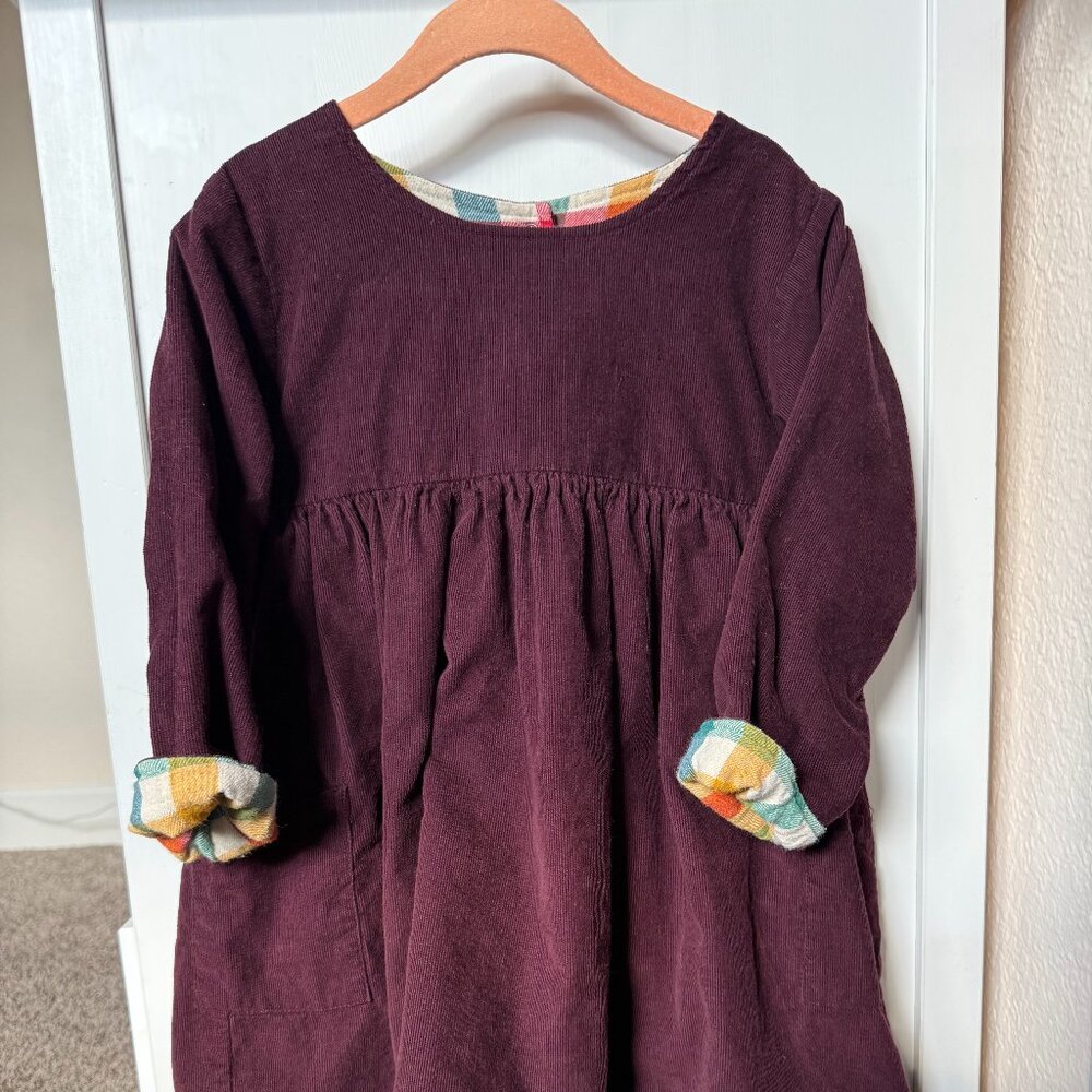 Little Green Radicals reversible corduroy dress 4-5Y